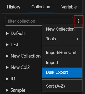 Bulk Export Collection