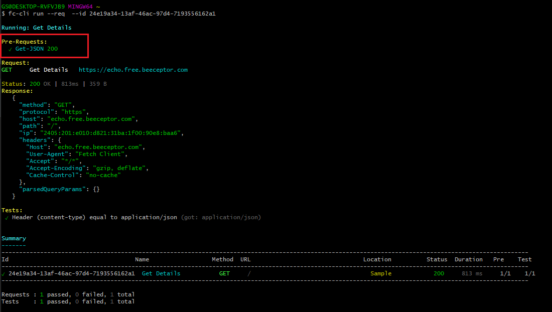 fc-cli pre-requests