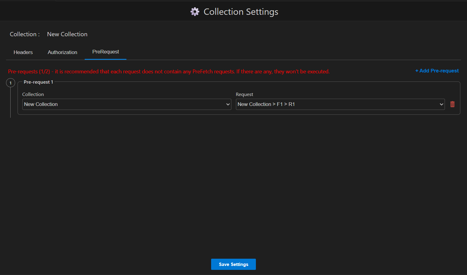 Collection Settings