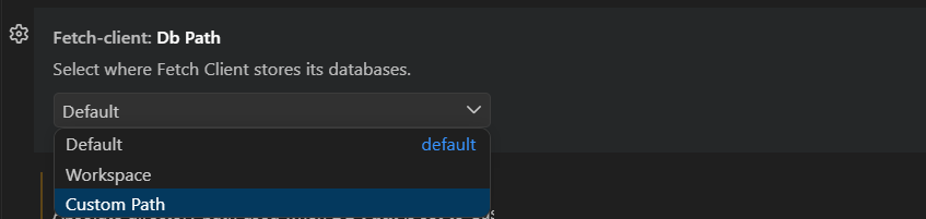 Custom settings