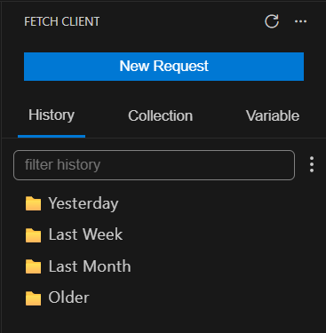 History Tab (Folder View)