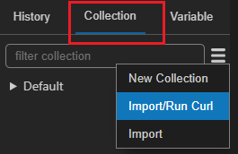 Import Curl Menu
